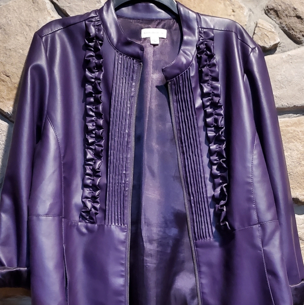 Susan Graver size LG purple jacket
